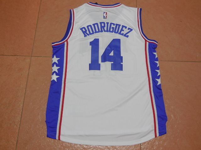 2017 NBA Philadelphia 76ers #14 Rodriguez white jerseys